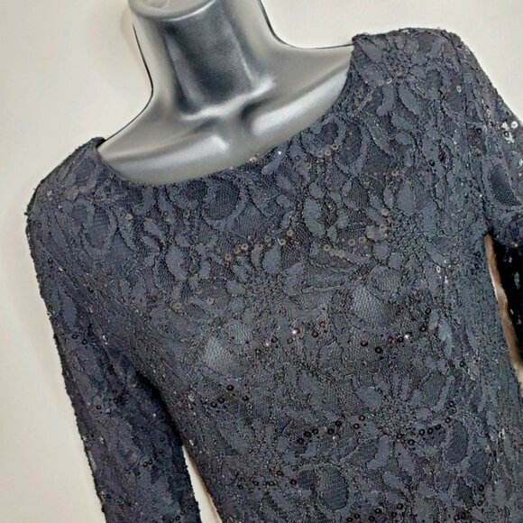 NWT Yessica Y2K Lace Whimsigoth Dark Fairy Sequin Evening Cocktail Dress M - Picture 3 of 9